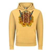 Vintage Mustard cow sunflower leopard Vintage Hoodie - OliviaCreatesArt