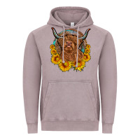 Vintage Zinc cow sunflower leopard Vintage Hoodie - OliviaCreatesArt