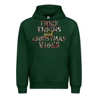 Forest Green thick thighs and Christmas vibes Urban Hoodie - AdoDesignShop