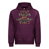 Mauve Wine thick thighs and Christmas vibes Urban Hoodie - AdoDesignShop