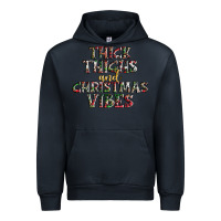 Navy thick thighs and Christmas vibes Urban Hoodie - AdoDesignShop