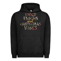 Pigment Black thick thighs and Christmas vibes Urban Hoodie - AdoDesignShop