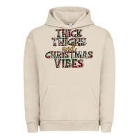 Pigment French Oak thick thighs and Christmas vibes Urban Hoodie - AdoDesignShop