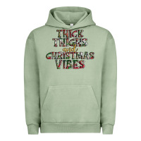 Pigment Oil Green thick thighs and Christmas vibes Urban Hoodie - AdoDesignShop