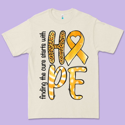 Finding The Cure Starts With Hope Childhood Cancer Awareness Premium Tee Designed By Jasminsmagicworld