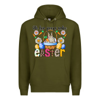 Army Green Oh For Peeps Sake Easter Premium Hoodie - CowhideDigitalArt