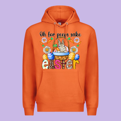 Oh For Peeps Sake Easter Premium Hoodie Designed By Cowhidedigitalart