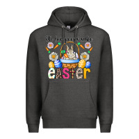 Charcoal Heather Oh For Peeps Sake Easter Premium Hoodie - CowhideDigitalArt