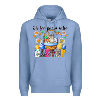 Colony Blue Oh For Peeps Sake Easter Premium Hoodie - CowhideDigitalArt