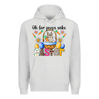 Dove Grey Oh For Peeps Sake Easter Premium Hoodie - CowhideDigitalArt