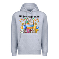 Heather Grey Oh For Peeps Sake Easter Premium Hoodie - CowhideDigitalArt