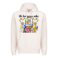 Pale Pink Oh For Peeps Sake Easter Premium Hoodie - CowhideDigitalArt
