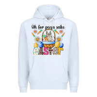 White Oh For Peeps Sake Easter Premium Hoodie - CowhideDigitalArt