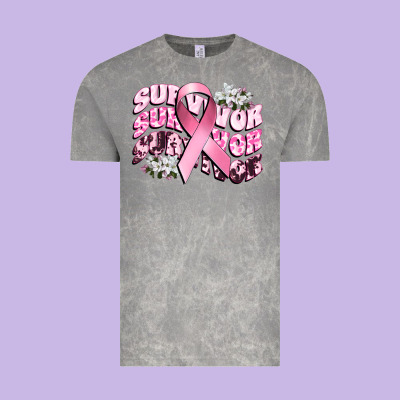 Survivor Breast Cancer Vintage Tee Designed By Cowgirlartshop