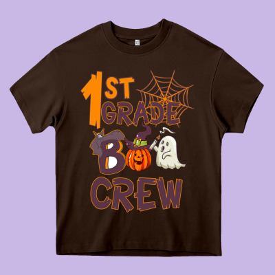 1 St Grade Boo Crew Heavy Core Tee Designed By Bettercallsaul