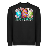 Black happy easter day eggs nurse Heavyweight Sweatshirt - RacoonDesign