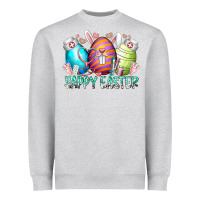 Heather Grey happy easter day eggs nurse Heavyweight Sweatshirt - RacoonDesign