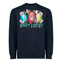 Navy happy easter day eggs nurse Heavyweight Sweatshirt - RacoonDesign
