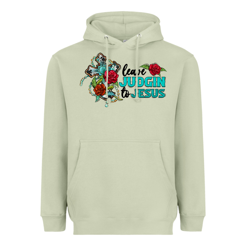 Leave Judgin To Jesus Heavyweight Hoodie by BarkalooDesign | Teevron