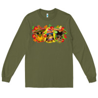 Army Green Cinco de mayo gnomies Long Sleeve Tee - FaDigitalArtStudio