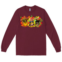 Burgundy Cinco de mayo gnomies Long Sleeve Tee - FaDigitalArtStudio