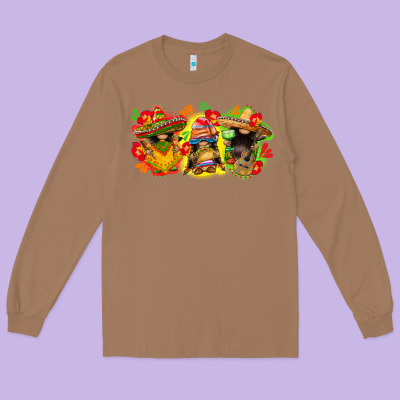 Cinco De Mayo Gnomies Long Sleeve Tee Designed By Fadigitalartstudio