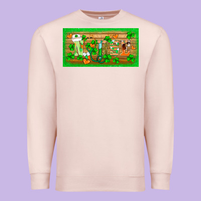St.patricks Nurse License Plate Template Premium Sweatshirt Designed By Barkaloodesign