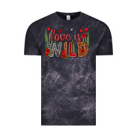 Cloud Black Love is wild Valentine's Day Vintage Tee - HowdyJamesFarm
