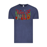 Vintage Denim Love is wild Valentine's Day Vintage Tee - HowdyJamesFarm