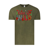 Vintage Olive Love is wild Valentine's Day Vintage Tee - HowdyJamesFarm
