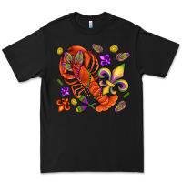 Black Crawfish and fleur de lis Premium Tee - NancyCooperArtShop