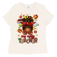 Bone one merry teacher afro messy bun Ladies Tee - texasbilliewilder