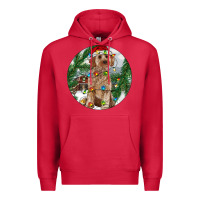 Cardinal Cockapoo Christmas Premium Hoodie - RanaPortraitStore