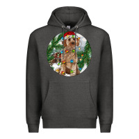 Charcoal Heather Cockapoo Christmas Premium Hoodie - RanaPortraitStore