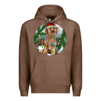 Chestnut Cockapoo Christmas Premium Hoodie - RanaPortraitStore