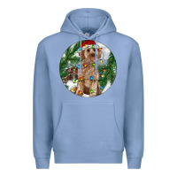 Colony Blue Cockapoo Christmas Premium Hoodie - RanaPortraitStore