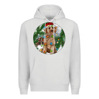 Dove Grey Cockapoo Christmas Premium Hoodie - RanaPortraitStore