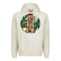 Oatmeal Heather Cockapoo Christmas Premium Hoodie - RanaPortraitStore