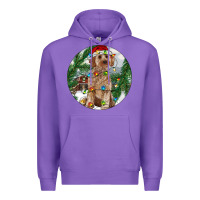 Purple Cockapoo Christmas Premium Hoodie - RanaPortraitStore