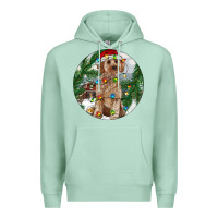 Seafoam Cockapoo Christmas Premium Hoodie - RanaPortraitStore