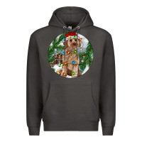 Smoke Cockapoo Christmas Premium Hoodie - RanaPortraitStore