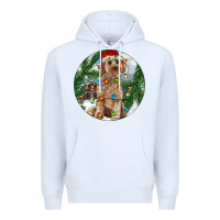 White Cockapoo Christmas Premium Hoodie - RanaPortraitStore