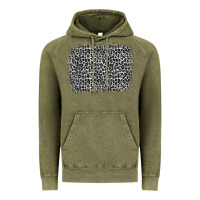 Vintage Olive grey leopard background Vintage Hoodie - OliviaCreatesArt