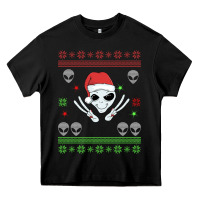 Black alien ugly christmas Heavy Core Tee - Bettercallsaul
