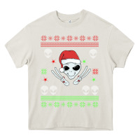 Cream alien ugly christmas Heavy Core Tee - Bettercallsaul