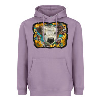 Lavender white scottish calf with sunflowers western  background Heavyweight Hoodie - BarkalooDesign