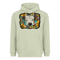 Matcha white scottish calf with sunflowers western  background Heavyweight Hoodie - BarkalooDesign