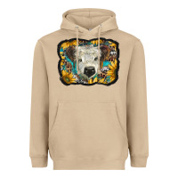 White Scottish Calf With Sunflowers Western  Background Heavyweight Hoodie | Teevron
