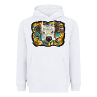 White white scottish calf with sunflowers western  background Heavyweight Hoodie - BarkalooDesign