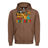 Chestnut i'm 4 and digging it Zipper Hoodie - Artiststas